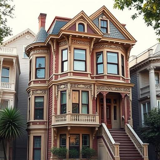 Historic Victorian-era house in San Francisco with ornate details